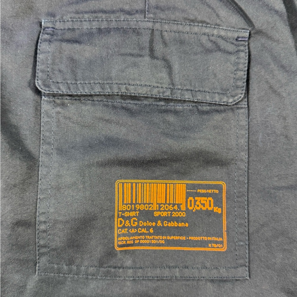Dolce & Gabbana D&G Sport 2000 Cargo Pants Blue Orange Size 40.  LIKE NEW